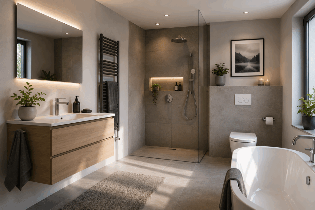 Modernes Badezimmer – Sanitärlösungen von Appoldt + Böhm in Petersaurach